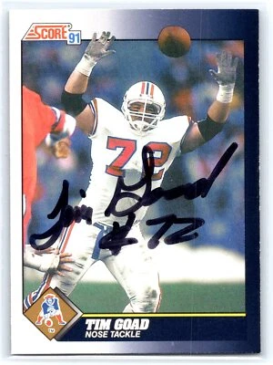 1991 Score #501 Tim Goad Signed Autographed Card - Image 1 of 2