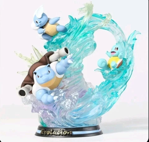 Blastoise, Wartortle, Squirtle Collectable Statue Figure - Light Up Cover