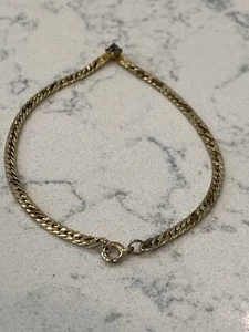 vintage bracelet 1/20 14k gold filled Rhinestone V-shaped 6.5” Long Bracelet - Picture 1 of 9