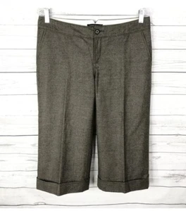 🤎  Banana Republic Ryan Fit Crop Capri Pant  Tweed Wool Stretch   14 - Picture 1 of 8