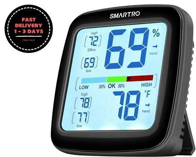 Higrómetro digital profesional Termómetro interior Medidor de humedad ambiental. - Image 1 of 4