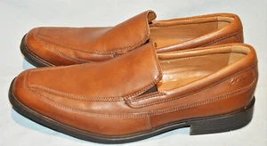 CLARKS Tilden  Men's Dress Shoes / Loafers  Dark Tan Sz 10.5   $95 - Picture 1 of 10