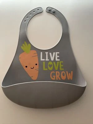 Lindo babero de silicona para bebés (1 paquete), sin BPA, babero de bebé fácil de limpiar  Foto 1 de 4