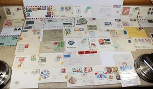 Weltweit FDC & Regular Mail Covers Lot / 38 Hüllen 30er, 50er, 60er, 70er, 80er Jahre. - Bild 1 von 9
