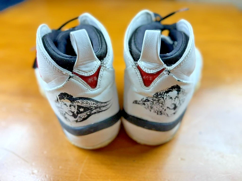 9.5 码 - 罕见 2007 Jordan Melo M3 生日白色/校队红色/黑色 — 第 1/4 张图片