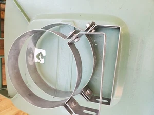 Two 6" Flue Pipe Bracket Supports for Twin Wall Wood Burning Stoves - Picture 1 of 12