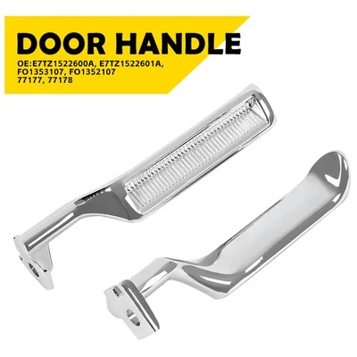 Chrome Metal Inside Interior Door Handle Pair Fit F-250 F-150 F-350 Bronco 87-99 - Image 1 of 4