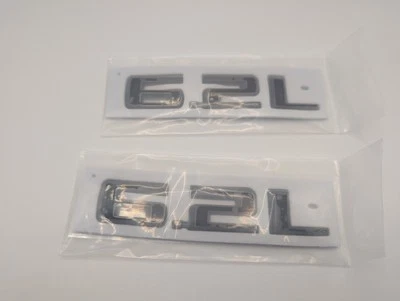 Par de emblemas 6,2 L negro mate 5" Foto 1 de 2