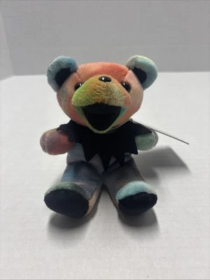 Greatful Dead Bear COSMIC CHARLIE Steven Smith 1997 arco iris con cuello negro Foto 1 de 4