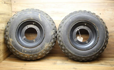 88-02 Yamaha Blaster YFS200 YFS 200 Front Wheel Rim Set 10x5.5 w Tires 21x7-10 - Image 1 of 4