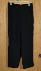 Lulus Women's M Black Pull on Pants Trousers Straight High Rise Career NWT - Picture 1 of 7