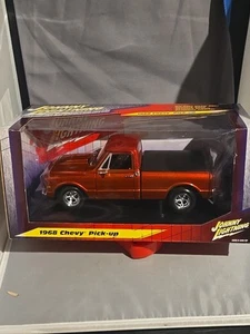 *READ*Johnny Lightning 1:18 1968 Chevy C10 Pick Up New Orange *DAMAGED PLASTIC* - Picture 1 of 20