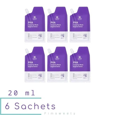 6 Sachets X 20 ml Leaders Insolution PHA Sleeping Mask Regeneration Moisturized - Image 1 of 4