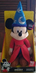 Disney Mickey Sorcerer's Apprentice Special Edition Plush 90 Years of Magic -NEW - Picture 1 of 5