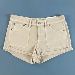Pantalones Cortos American Eagle Dreamy Drape Elastizados Denim Fácil Caqui Nuevos con Etiquetas Talla 4 - Imagen 1 de 5