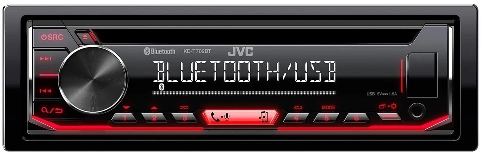 JVC KD-T702BT Autoradio CD 4x50W Vivavoce Bluetooth USB Android Spotify Control - Immagine 1 di 3