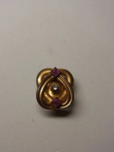 Jugendstil Kettenschieber Taschenuhrschieber Rubin Gold Uhrenkette  Kette Nr.11 - Bild 1 von 3