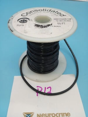 CONSOLIDATED 14 AWG,600V,E69567, BLACK EST 15FT , 8OZ WT, , STRANDED - Image 1 of 4