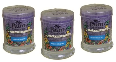 Paquete de 3 velas perfumadas frascos de 9 oz ramo de orquídeas púrpura jardín de la naturaleza Foto 1 de 3
