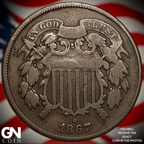 1867 2 Cent Piece  Q8168 Cover
