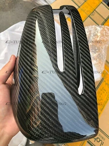 Replacement For Benz W204 W212 W218 W176 Real Carbon Fiber Side Mirror Cover Cap - Picture 1 of 7