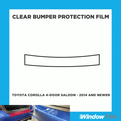 Pour Toyota Corolla 4-door Saloon 14 + Arrière Pare-Choc Transparent Rayures - Photo 1/3