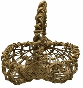 Vtg Buttock Basket Grapevine Eye of God Egg Gathering Woven 11" Primitive - Picture 1 of 5