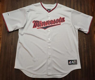 Camiseta Majestic Minnesota Twins Joe Mauer para hombre 2XL gris Foto 1 de 4