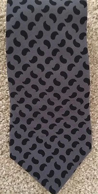 Corbata Mario Valentino 100 % seda italiana para hombre gris y negra Italia Foto 1 de 4