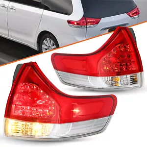 Par de luces traseras exteriores rojas izquierda+derecha para Toyota Sienna 2011-2014 - Imagen 1 de 6