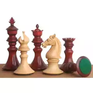 Juego de ajedrez Staunton de lujo serie Aristocrat de 4,3" - solo piezas de ajedrez - palo de rosa brote - Imagen 1 de 5