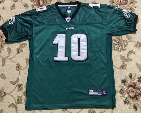 Reebok DeSean Jackson #10 Philadelphia Eagles Green Sewn NFL Jersey Mens Size 54 Cover