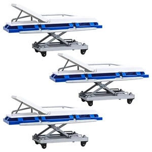 Set of 3 Blue and White Deluxe Moving Stretchers for WWE & AEW Wrestling Figures - Picture 1 of 3