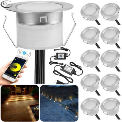 10x Contrôleur Bluetooth LED Projecteur Intégré Lampe Extérieure Éclairage Terrasse Spot - Photo 1/4