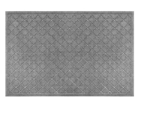 Bungalow Flooring Aqua Shield Cordova Gray 23" x 35" PET Polyester Doormat - Picture 1 of 9