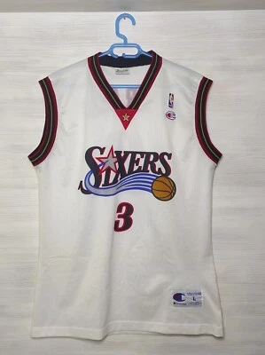 CAMISETA CAMPEÓN NBA #3 ALLEN IVERSON PHILADELPHIA 76ERS SIXERS TALLA L Foto 1 de 4
