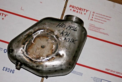 ORIGINAL Harley Davidson 1952-56 Flathead Model K KH KHK  Oil Tank (SEE BELOW) - Image 1 of 4