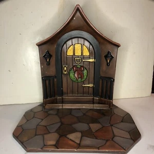 De Colección Holanda Molde Cerámica Vacaciones Navidad Pueblo Puerta Delantera Base Empedrado - Imagen 1 de 12