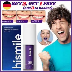 V34 Lila Zahnpasta Zahnaufhellung Bleaching Purple Whitening Toothpaste 30ML NEU - Bild 1 von 20