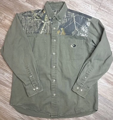 Camisa Roble Mossy Mediana Verde Ridgeline Camuflada Abotonada Manga Larga Caza Exterior Foto 1 de 4
