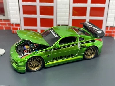 2003-2009 Custom Nissan 350z Nismo Green Opening Hood 1/64 Limited Edition - Image 1 of 4