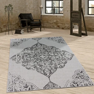 In- & Outdoor Teppich Vintage Design Ornamente Paisley Muster Elegant In Grau - Bild 1 von 4