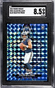 2024 Mosaic Caleb Williams Reactive Blue Prizm RC #301 SGC 8.5 - Picture 1 of 2