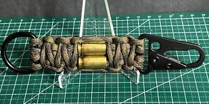 6” Twin .40 Caliber Paracord Lanyard Keychain w/ Carabiner Survival Tactical.