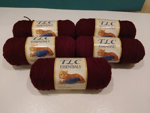 5 : Vintage TLC ESSENTIALS Yarn  Color: Claret 2936 6 oz. Skeins Worsted Medium - Picture 1 of 7