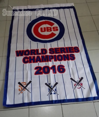NEW Chicago Cubs World Series 2016 Champions Flag Cover