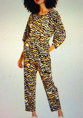 Rachel Comey Target animal print jumpsuit NWT black white yellow RARE 4 SOLD OUT - Image 1 of 4