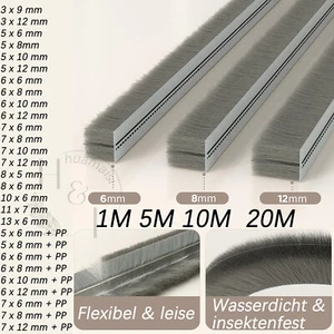 Bürstendichtung Dichtungsbürste 3 - 13mm Breite Türbürste Dichtung Tür Fenster - Bild 1 von 33