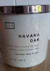 Twin wick candle in jar with lid.Havana Oak. 407 g.