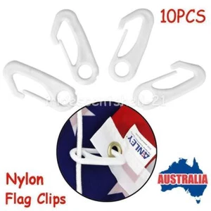 10X Flag Clips Nylon Flagpole Hardware Flag Hooks Attaching Flag to Flagpole AU - Picture 1 of 8